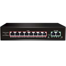 Коммутатор с  DK100-8FP2F свич 8 POE+2 Port 10/100M