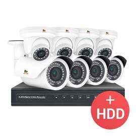 2.0MP Микс набор PRO IP-17 8xCAM + 1xNVR + HDD