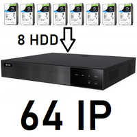 IP видеорегистратор  NVR‐3664K8 64CH