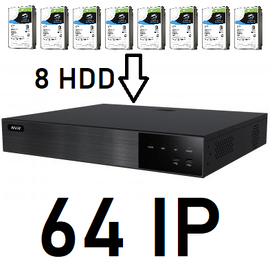 IP видеорегистратор  NVR‐3664K8 64CH